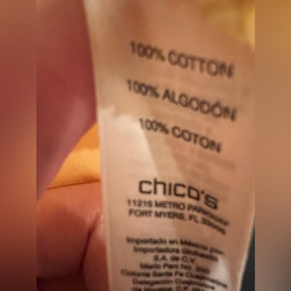 Chico’s Non Iron Cotton Top NWOT Size 12 - Picture 9 of 10